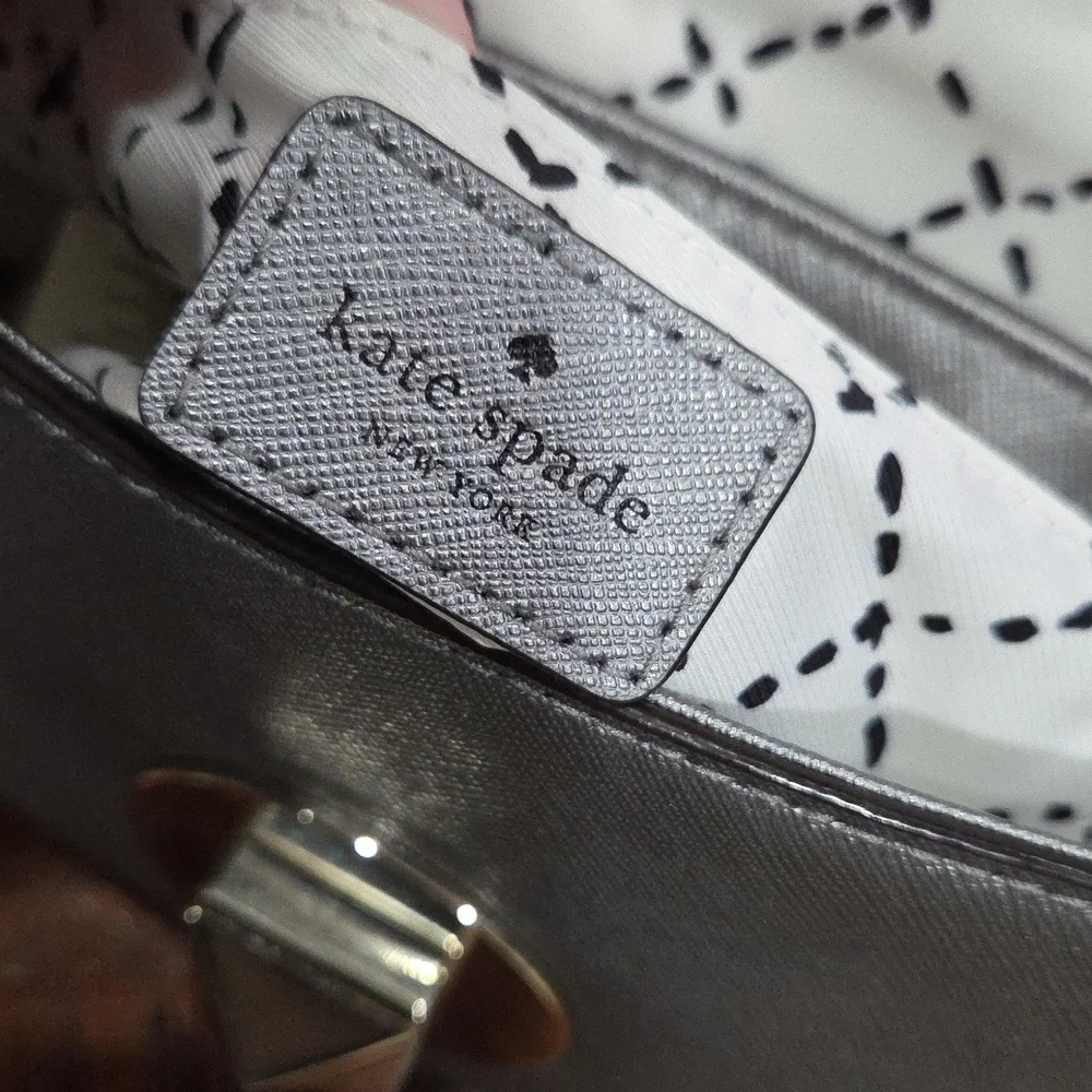 Kate Spade Elegant Silver Crossbody Bag